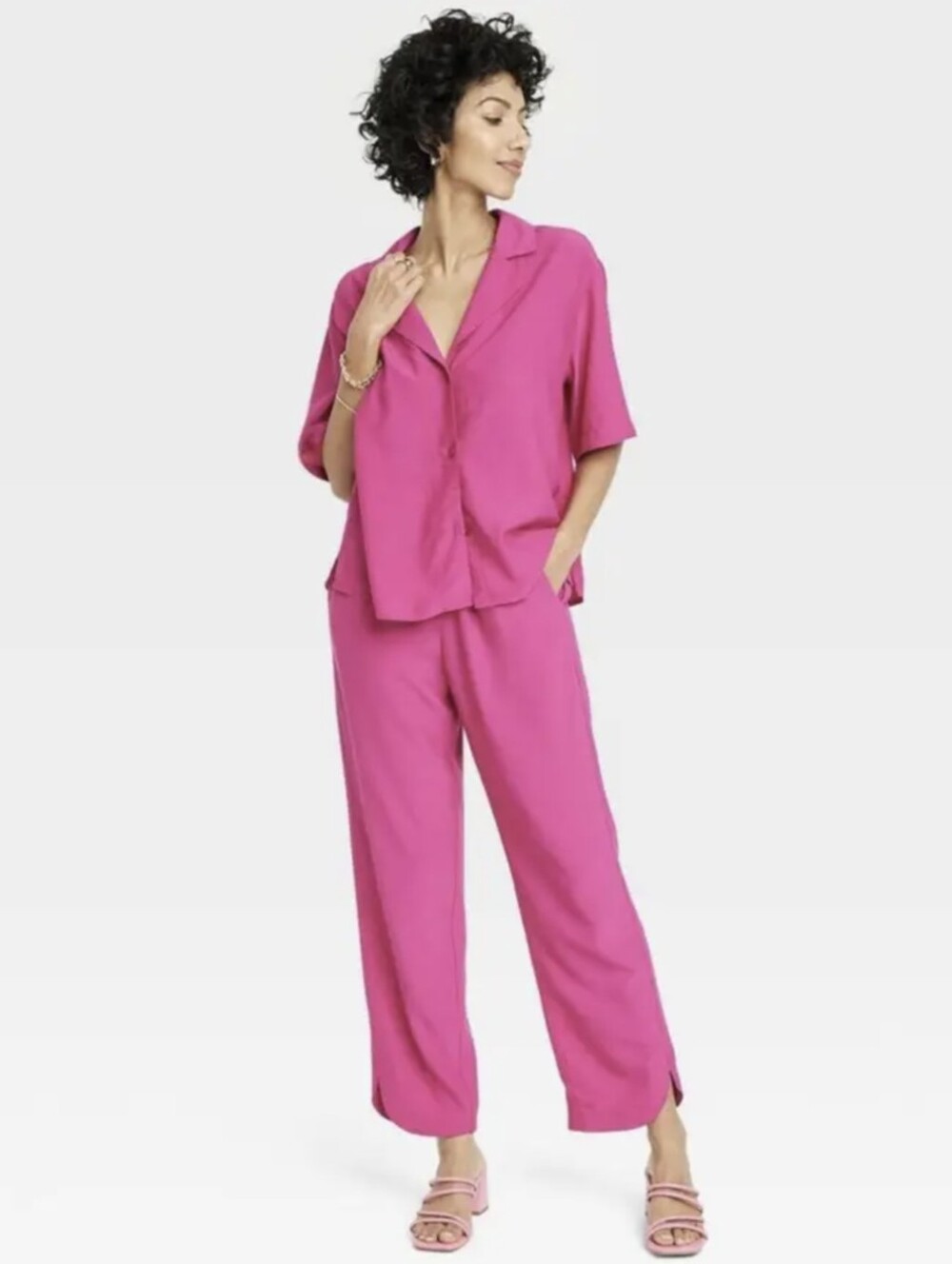 SET - 100% Rayon Bright Magenta